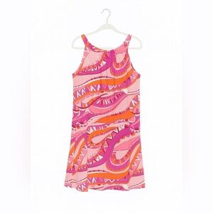 Barbara Gerwit Pink & Orange Retro 70’s Knit Halter Dress | NWT | Size Medium